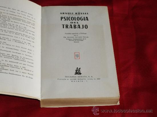Libros de segunda mano: PSICOLOGIA DEL TRABAJO - Foto 2