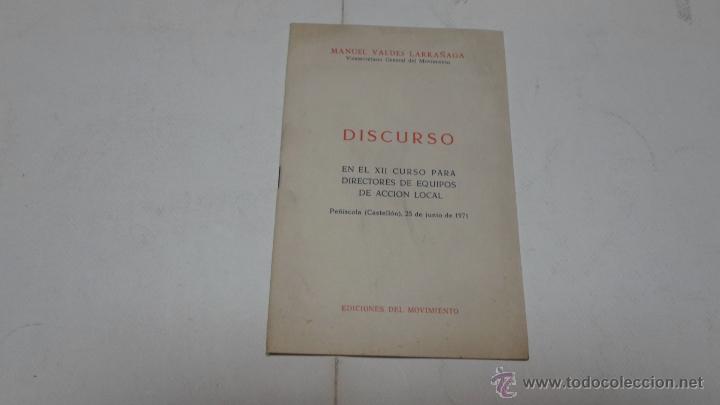 Libros de segunda mano: Manuel Valdes Larra&ntilde;aga, Discurso, 25 de junio de 1971 - Foto 1
