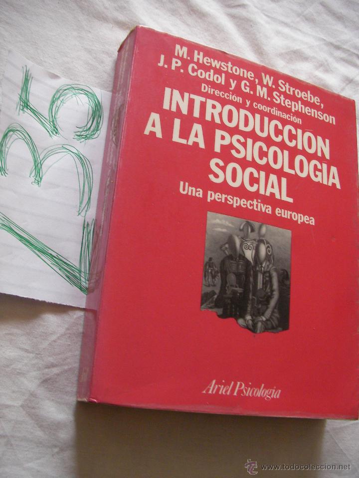 Libros de segunda mano: INTRODUCCION A LA PSICOLOGIA SOCIAL - HEWSTONE, STROEBE, CODOL, STEPHENSON - Foto 1