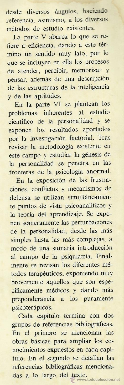 Libros de segunda mano: Una psicolog&iacute;a de hoy - E. Cerd&aacute; - Foto 3