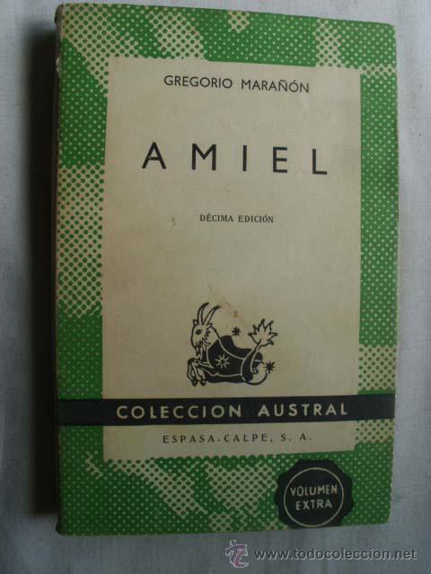Libros de segunda mano: AMIEL. MARA&Ntilde;&Oacute;N, Gregorio. 1963 - Foto 1