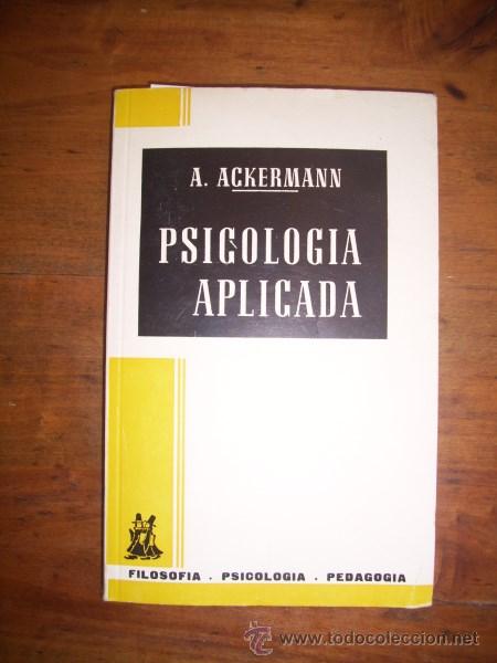 Libros de segunda mano: ACKERMANN, A. Psicolog&iacute;a aplicada - Foto 1