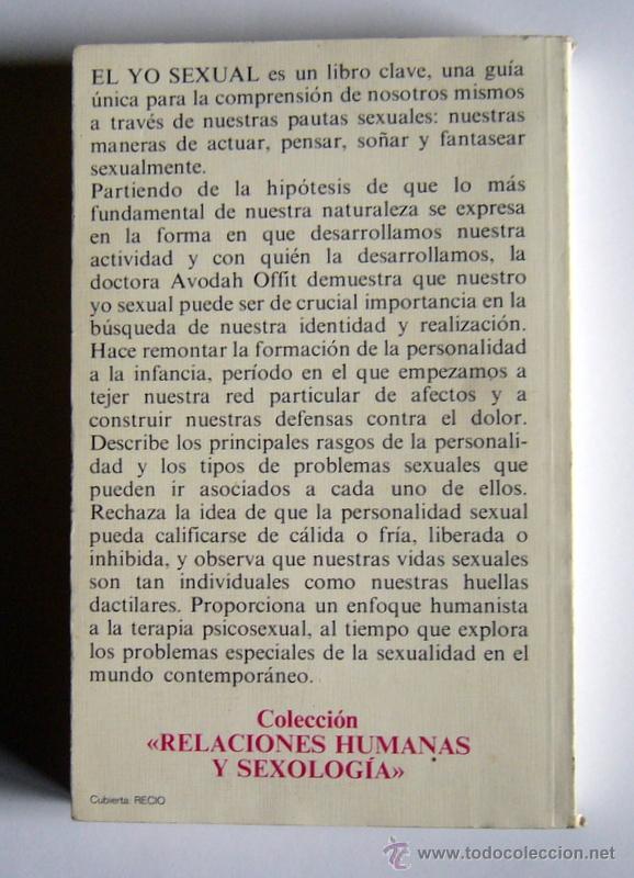 Libros de segunda mano: EL YO SEXUAL - AVODAH K. OFFIT - Foto 2