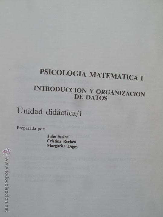 Libros de segunda mano: PSICOLOG&Iacute;A MATEM&Aacute;TICA - ( ESTAD&Iacute;STICA ) - 2 VOLS. - U.N.E.D.- - Foto 3