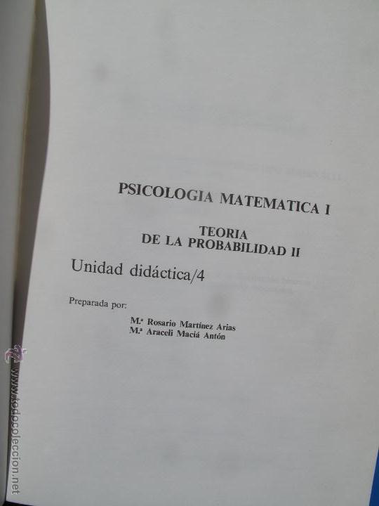 Libros de segunda mano: PSICOLOG&Iacute;A MATEM&Aacute;TICA - ( ESTAD&Iacute;STICA ) - 2 VOLS. - U.N.E.D.- - Foto 4