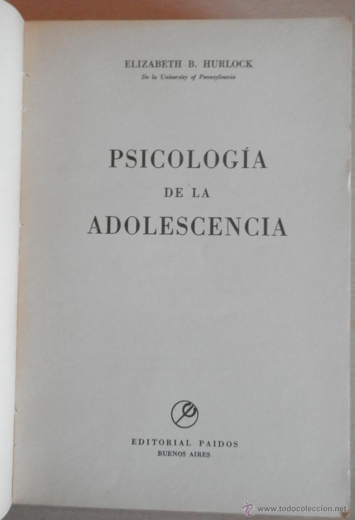 Gebrauchte B&uuml;cher: Psicolog&iacute;a de la adolescencia. Vol.II serie 2 Elizabeth Hurlock, 1971