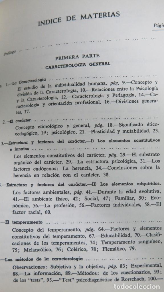 Libros de segunda mano: CARACTEROLOGIA Y TIPOLOGIA. LORENZINI - Foto 2