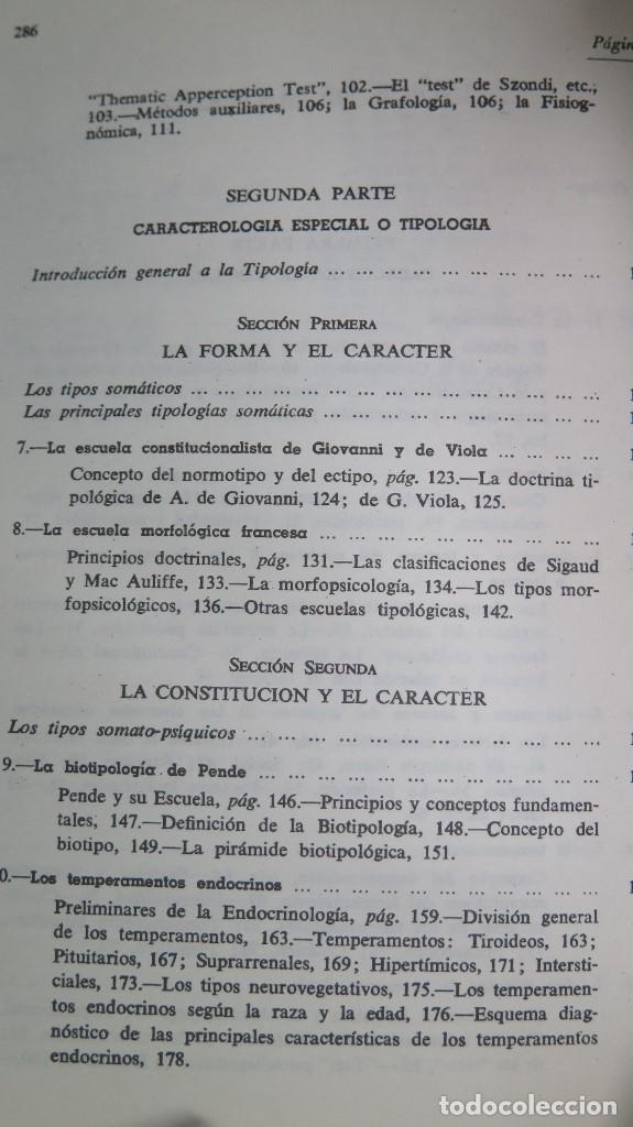 Libros de segunda mano: CARACTEROLOGIA Y TIPOLOGIA. LORENZINI - Foto 3