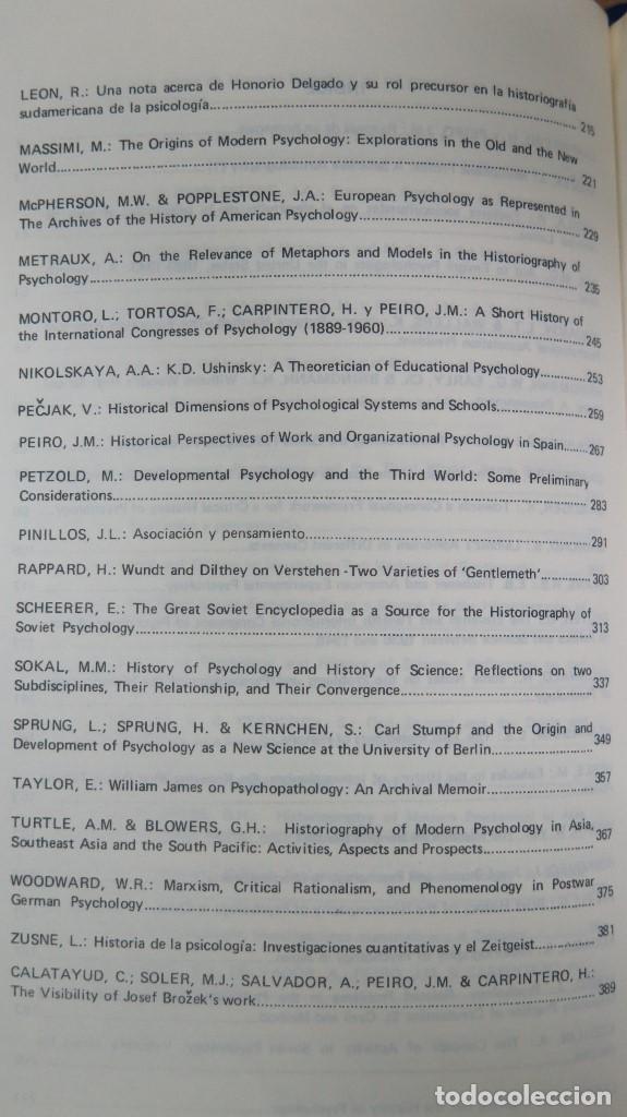 Libros de segunda mano: LA PSICOLOGIA EN SU CONTEXTO HISTORICO. VV.AA - Foto 4