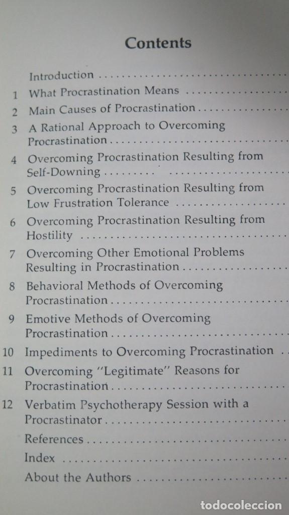 Libros de segunda mano: Overcoming procastination. VV.AA - Foto 2