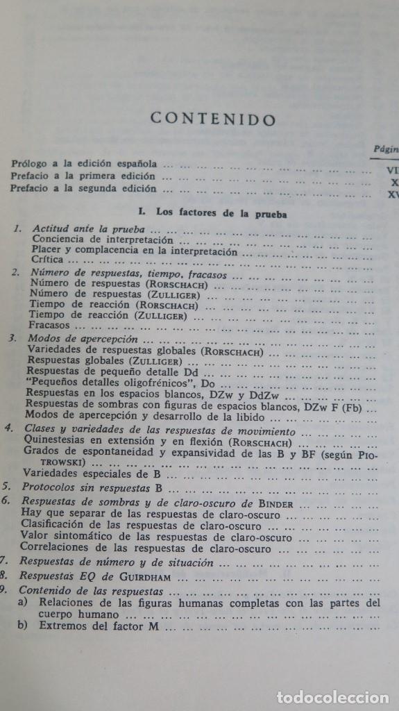 Libros de segunda mano: VADEMECUM DEL TEST DE RORSCHACH. E. BOHM - Foto 2