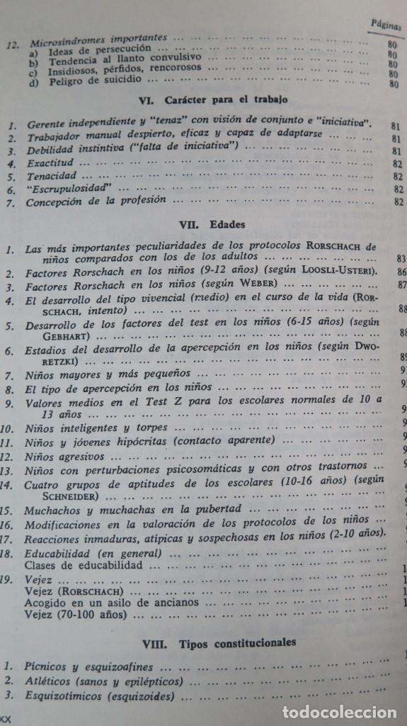 Libros de segunda mano: VADEMECUM DEL TEST DE RORSCHACH. E. BOHM - Foto 5