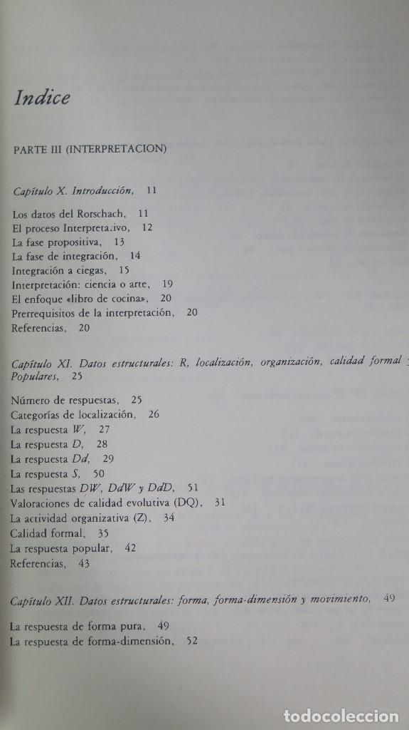 Libros de segunda mano: Sistema comprensivo del Rorschach. Exner. 3 TOMOS - Foto 5