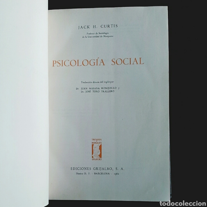 Libros de segunda mano: Psicolog&iacute;a Social - Jack H. Curtis - Foto 5