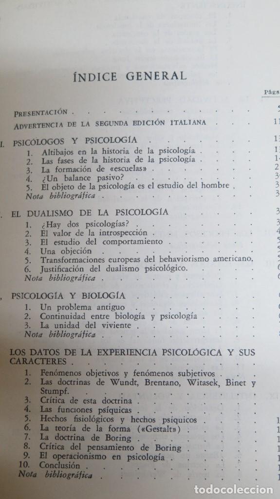 Libros de segunda mano: INTRODUCCI&Oacute;N A LA PSICOLOG&Iacute;A. GEMELLI Y ZUZINI - Foto 2