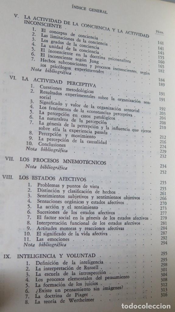 Libros de segunda mano: INTRODUCCI&Oacute;N A LA PSICOLOG&Iacute;A. GEMELLI Y ZUZINI - Foto 3