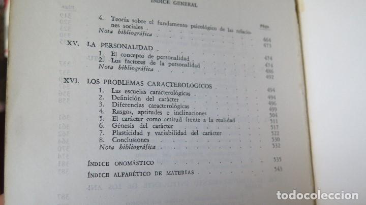 Libros de segunda mano: INTRODUCCI&Oacute;N A LA PSICOLOG&Iacute;A. GEMELLI Y ZUZINI - Foto 5