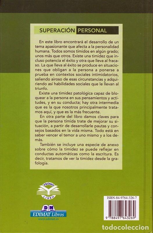 Libros de segunda mano: VENCER LA TIMIDEZ JOS&Eacute; FRANCISCO GONZ&Aacute;LEZ - Foto 2