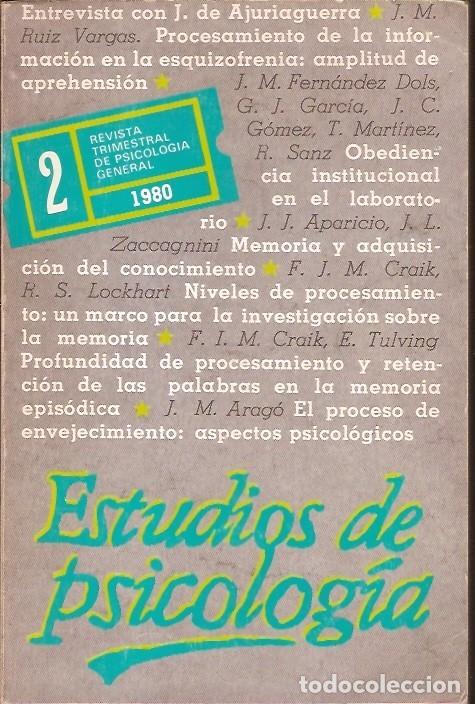 Libros de segunda mano: 2 ESTUDIOS DE PSICOLOGIA 1980 - Foto 1