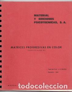 Libros de segunda mano: Matrices progresivas en color, Raven - Foto 1