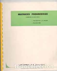 Libros de segunda mano: Matrices progresivas, Raven - Foto 1