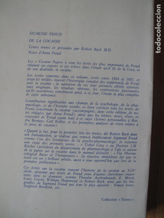 Libros de segunda mano: DE LA COCAiNA,. SIGMUND  FREUD. EDITIONS COMPLEXE. 1976. - Foto 2