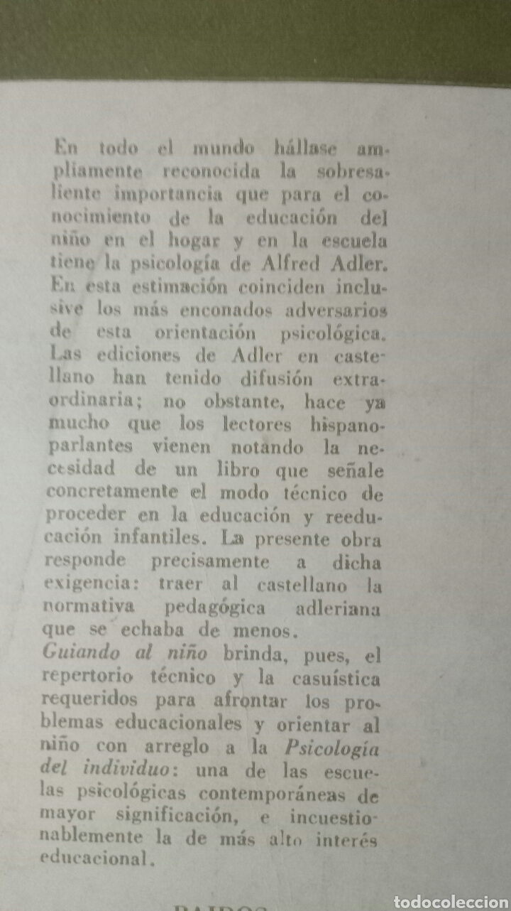 Libros de segunda mano: Guiando al ni&ntilde;o. Alfred Adler. - Foto 2
