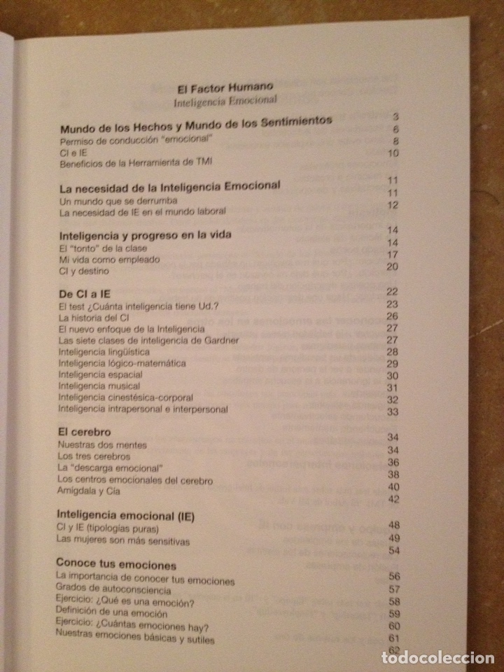 Libros de segunda mano: El factor humano. Inteligencia emocional (TMI) - Foto 2