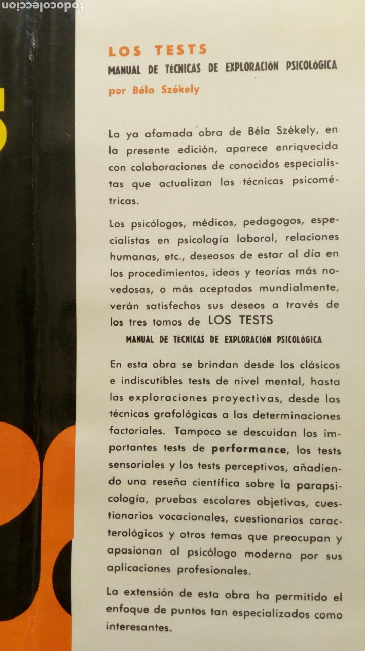 Libros de segunda mano: Los Tests. (Tres tomos). B&eacute;la Sz&eacute;kely. - Foto 3
