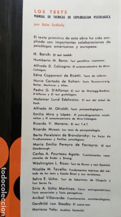 Libros de segunda mano: Los Tests. (Tres tomos). B&eacute;la Sz&eacute;kely. - Foto 4