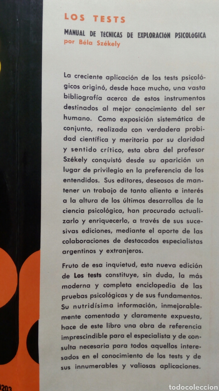 Libros de segunda mano: Los Tests. (Tres tomos). B&eacute;la Sz&eacute;kely. - Foto 5