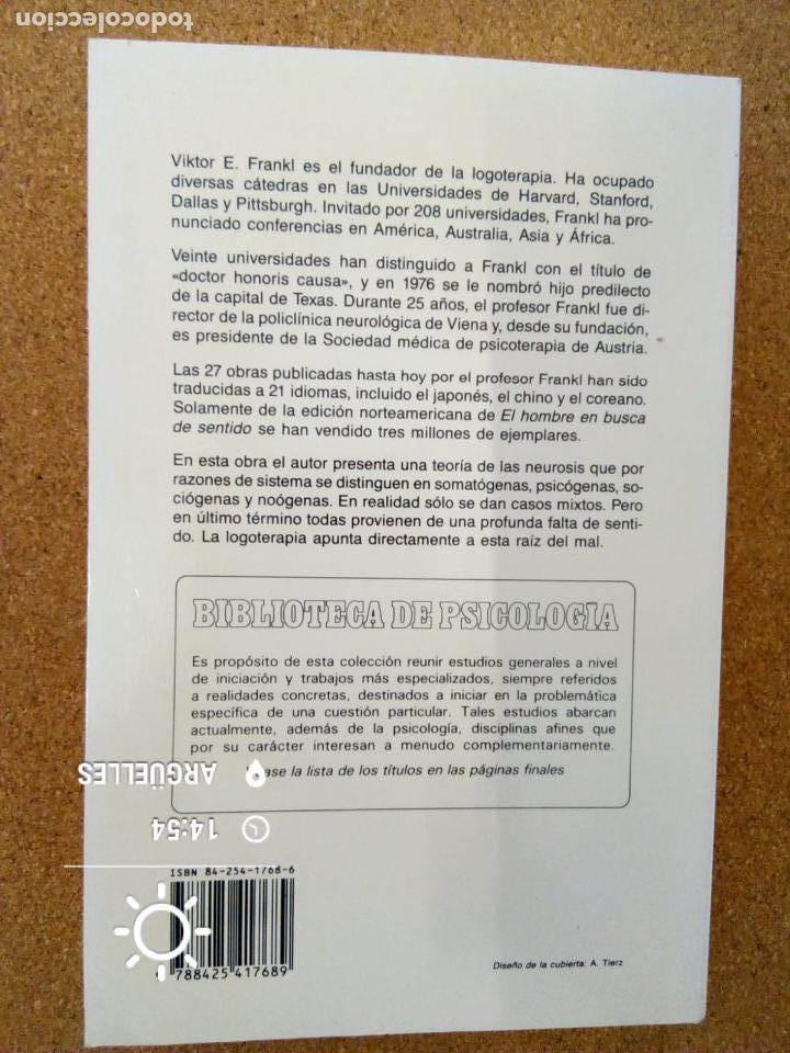 Libros de segunda mano: TEORIA Y TERAPIA DE LA NEUROSIS. Frankl, Viktor E. - Foto 2