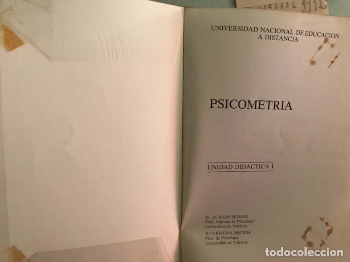 Libros de segunda mano: Psicometr&iacute;a. Julio Seoane - Foto 2