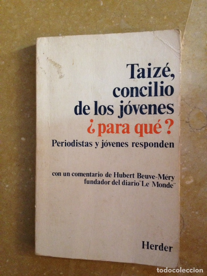 Libros de segunda mano: Taiz&eacute;, concilio de los j&oacute;venes &iquest;para qu&eacute;? - Foto 1