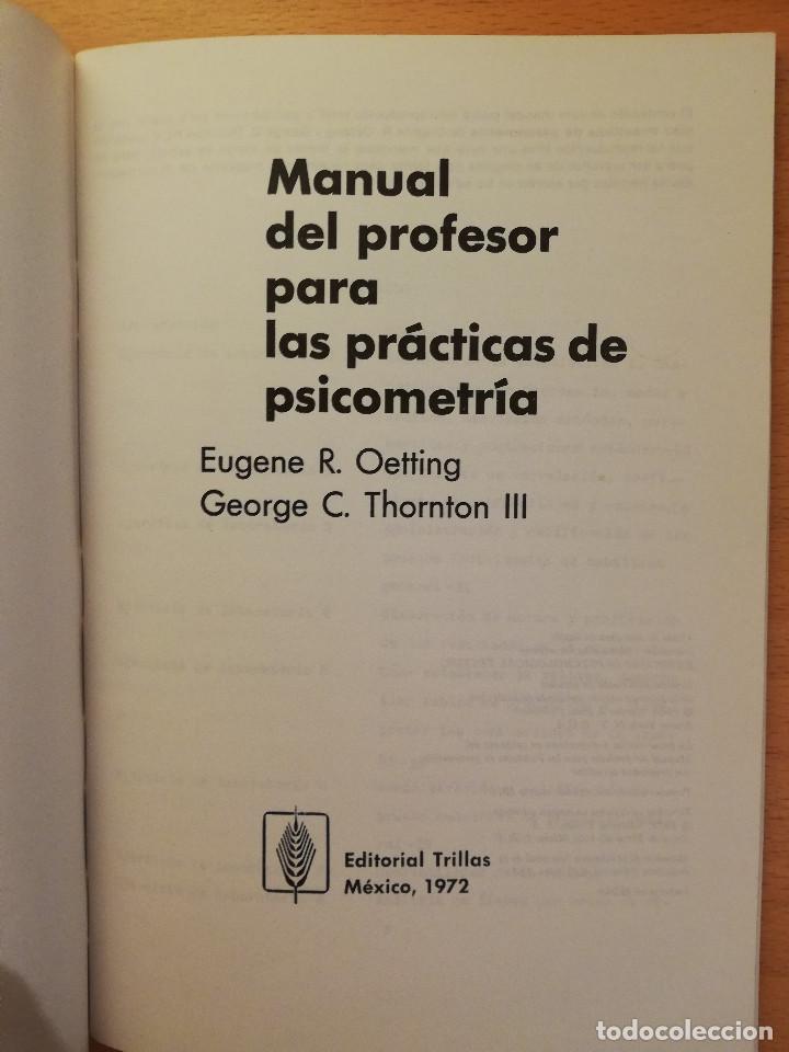 Manual Del Profesor Para Las Practicas De Psico Comprar Libros De Psicología En Todocoleccion 5459