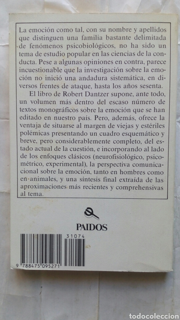 Libros de segunda mano: Las emociones. Robert Dantzer. - Foto 2