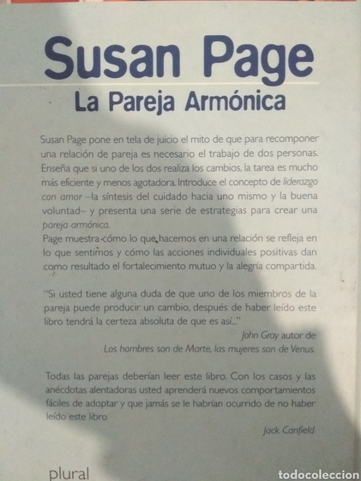 Libros de segunda mano: La pareja arm&oacute;nica. Susan Page. Plural - Foto 2