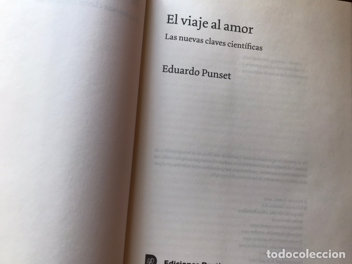 Libros de segunda mano: El viaje al amor. Eduardo Punset. Como nuevo - Foto 4