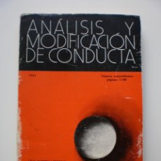 Libros de segunda mano: ANALISIS Y MODIFICACION DE CONDUCTA. Nº EXTRAORDINARIO. Lote 169149192