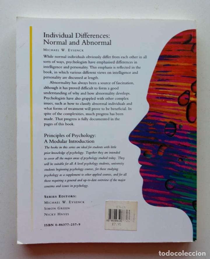 Libros de segunda mano: Individual Differences, Normal and Abnormal, Michael W. Eysenck - Foto 2