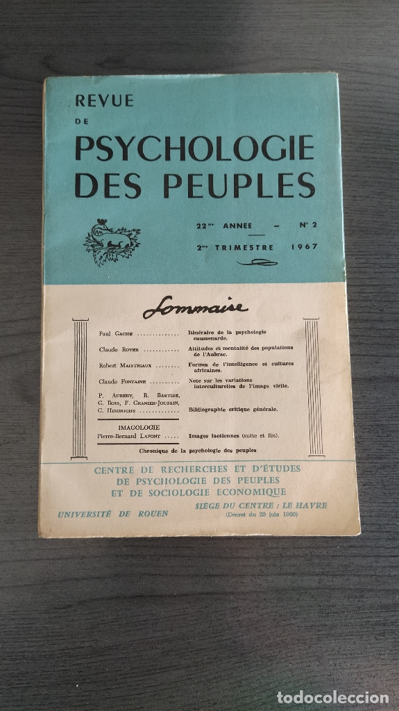 Libri di seconda mano: Revue de la psychologie des peuples / n&deg; 2 / Ed de minuit.
