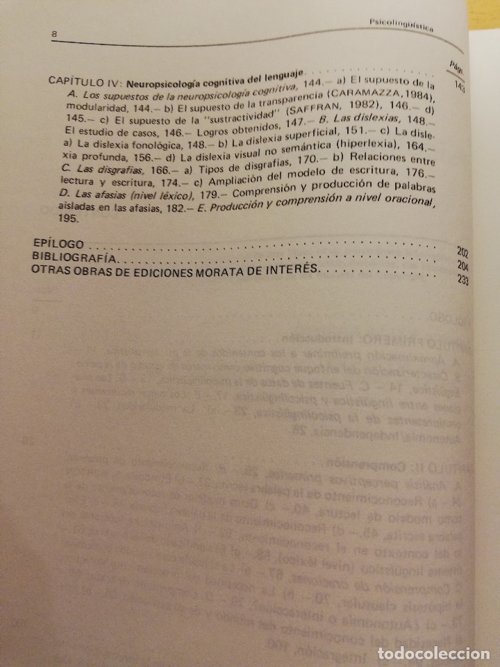 Libros de segunda mano: PSICOLING&Uuml;&Iacute;STICA (F. VALLE ARROYO) EDICIONES MORATA - Foto 4