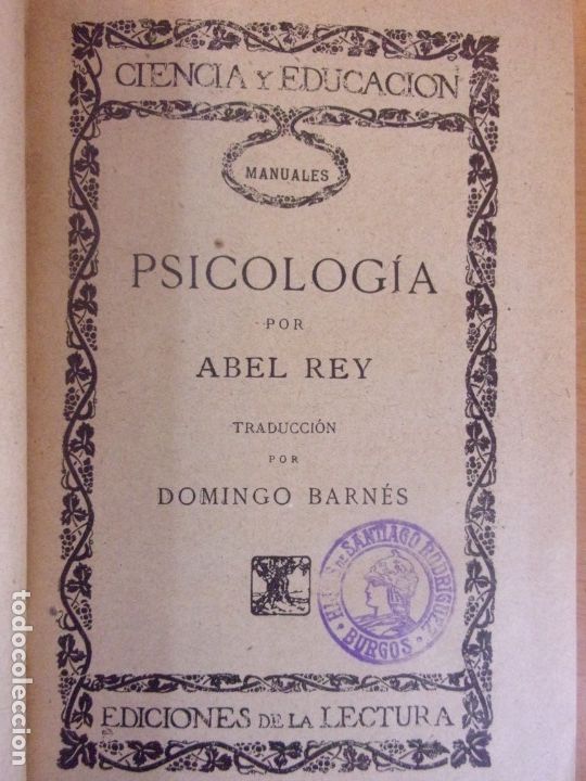 Libros de segunda mano: PSICOLOGIA / ABEL REY / EDICIONES DE LA LECTURA - Foto 2