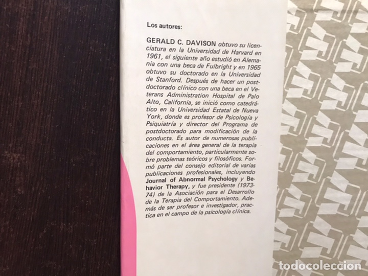 Libros de segunda mano: Psicolog&iacute;a de la conducta anormal. Gerald G. Davison - Foto 3