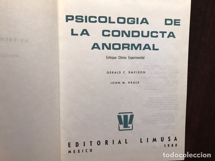 Libros de segunda mano: Psicolog&iacute;a de la conducta anormal. Gerald G. Davison - Foto 6