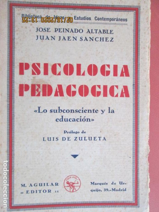 psicologia pedagogica , lo subconsciente y la e - Buy Books of Psychology  at todocoleccion - 194353386