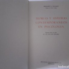 Libros de segunda mano: TEORÍAS Y SISTEMAS CONTEMPORÁNEOS EN PSICOLOGÍA. BENJAMIN B. WOLMAN - MARTÍNEZ ROCA. Lote 194385268