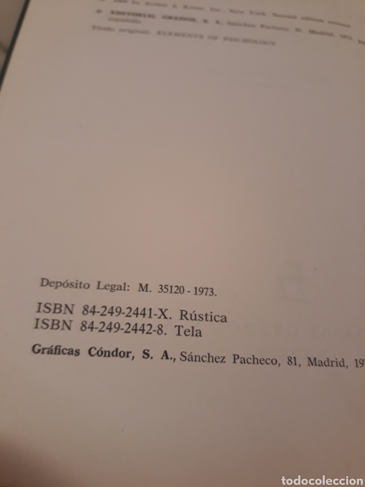 Libros de segunda mano: Elementos de psicologia.editorial gredos. - Foto 3