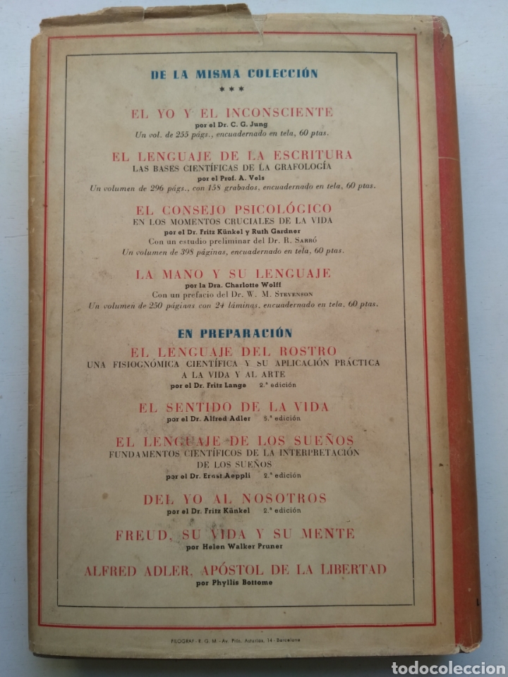 Libros de segunda mano: PSICOLOG&Iacute;A DEL GESTO/CHARLOTTE WOLF - Foto 3