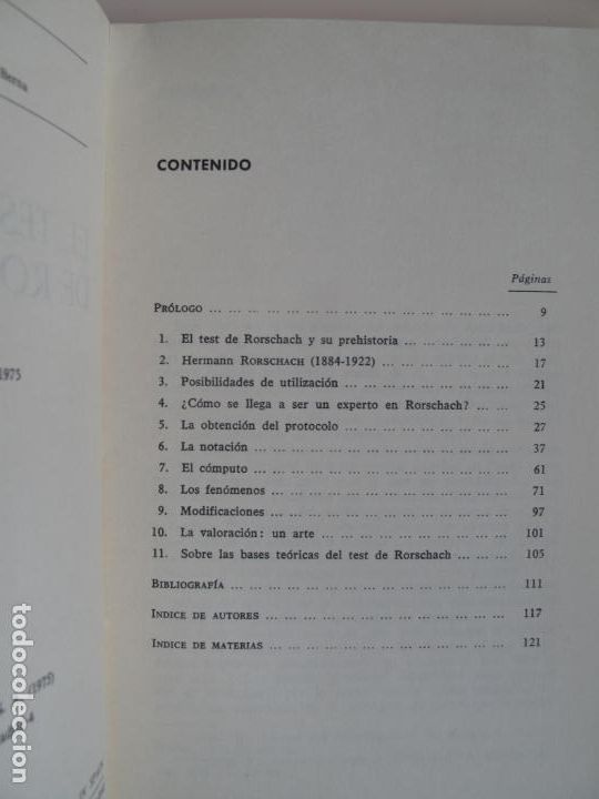 Libros de segunda mano: EL TEST DE RORSCHACH.- E. BOHM.- EDICIONES MORATA. 1975 - Foto 2